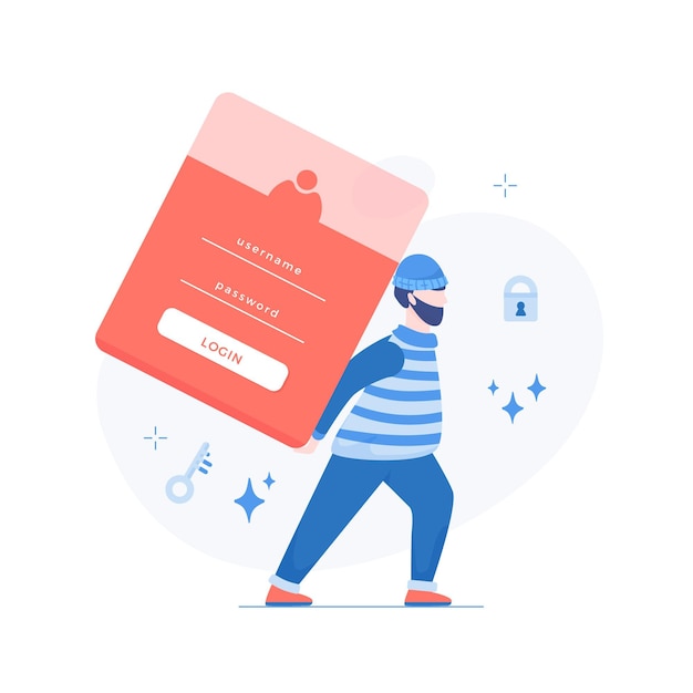 Free vector phishing account concept