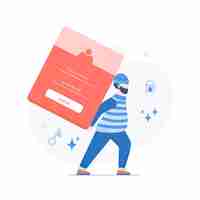 Vettore gratuito concetto di account di phishing