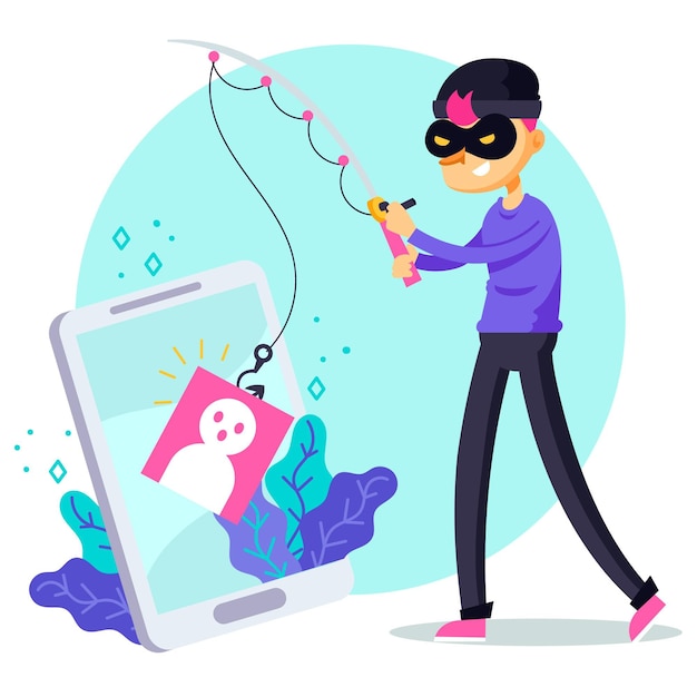 Free vector phishing account concept