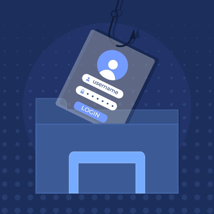Free Vector phishing account with fake information