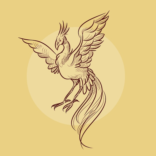Vettore gratuito illustrazione di phoenix