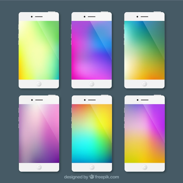 Phone backgrounds in gradient style