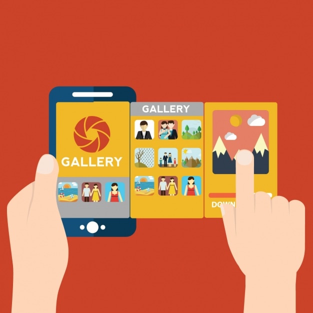 Free vector phone gallery background design