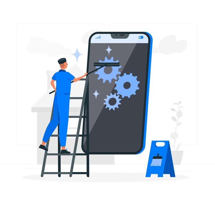 Free Vector phone maintenance concept illustration