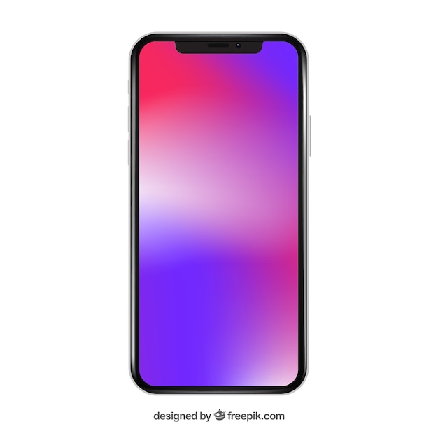 Phone with gradient wallpaper