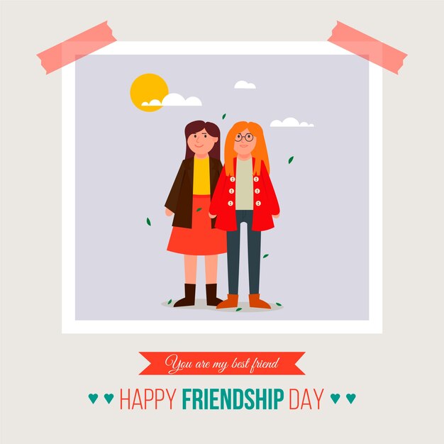 Free vector photo background with friends