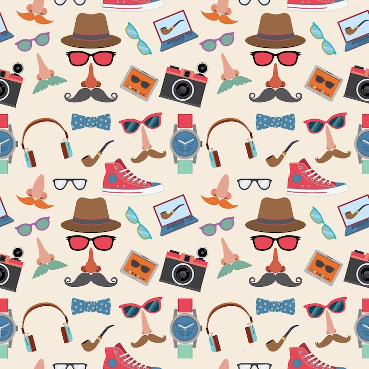 Free Vector photo both elements pattern background
