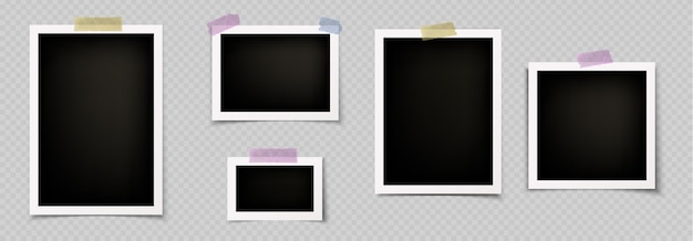 Free vector photo frame collage template vector album mockup
