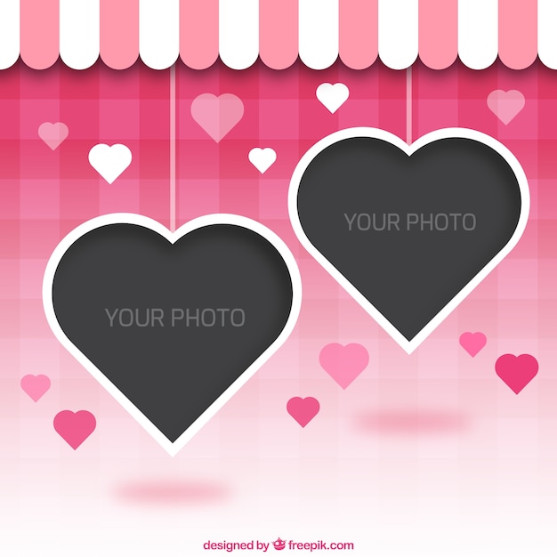 Photo frame heart shaped