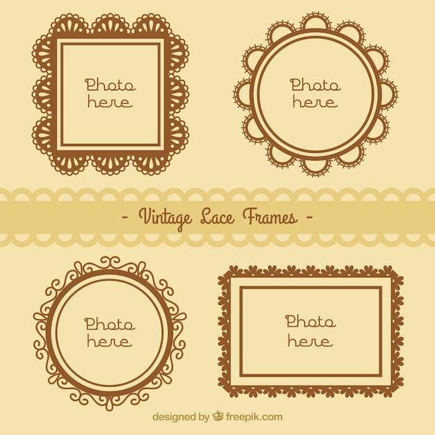 Photo frames collection of lace