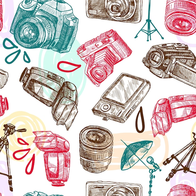 Photo seamless pattern