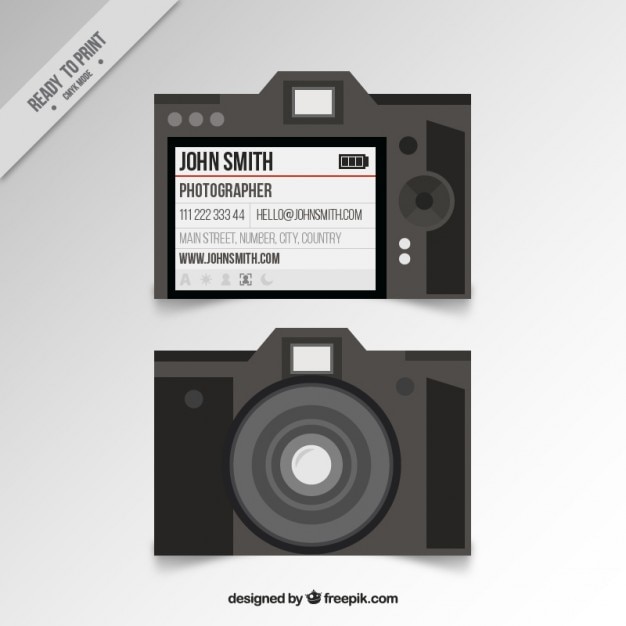 Photo studio card in flat design