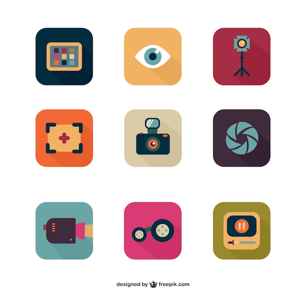 Photo and video icons