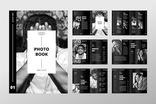 Free vector photobook template design