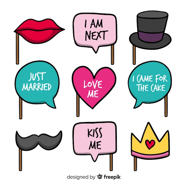 Free Vector photobooth prop collection