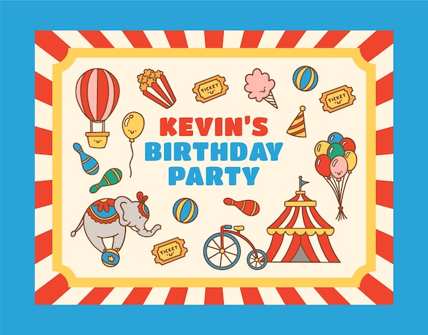 Free vector photocall template for birthday party celebration