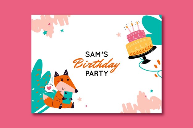 Photocall template for birthday party celebration