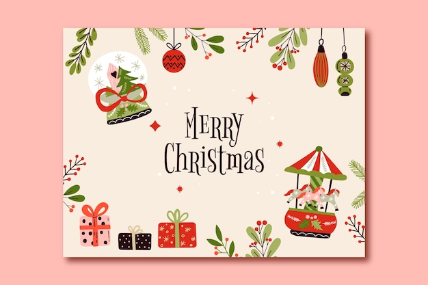 Free vector photocall template for christmas season celebration