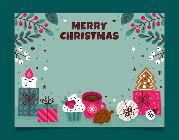 Free vector photocall template for christmas season celebration