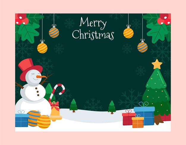 クリスマスシーズンのお祝いのためのフォトコールテンプレート