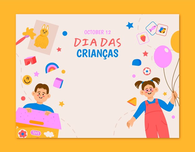 photocall template for dia das criancas celebration