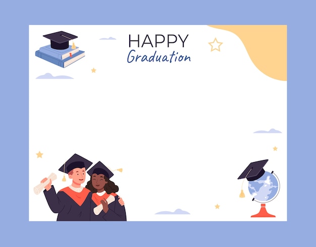 Free vector photocall template for graduation celebration