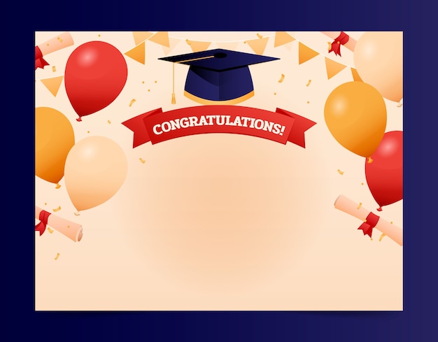 Free vector photocall template for graduation celebration