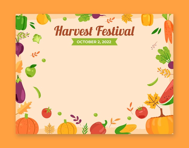 Photocall template for harvest festival celebration