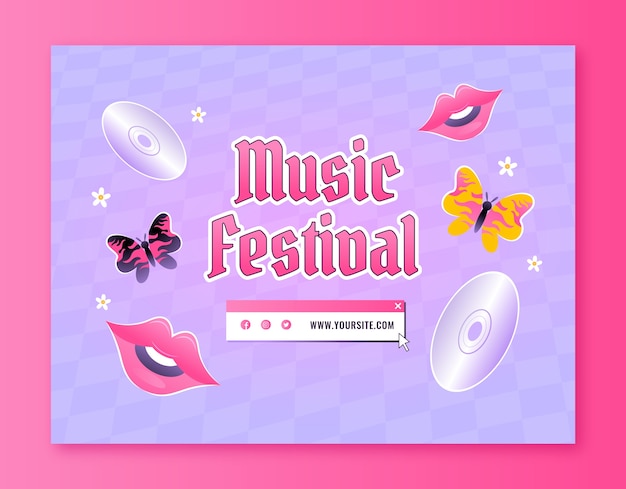 Photocall template for music festival