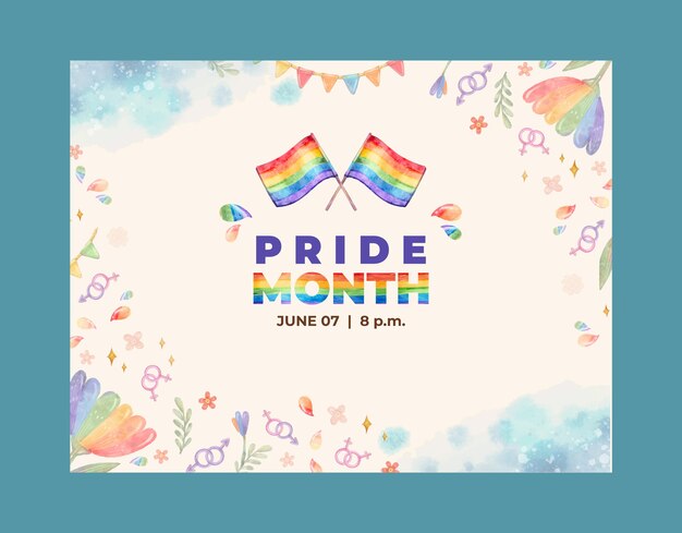 Photocall template for pride month celebration