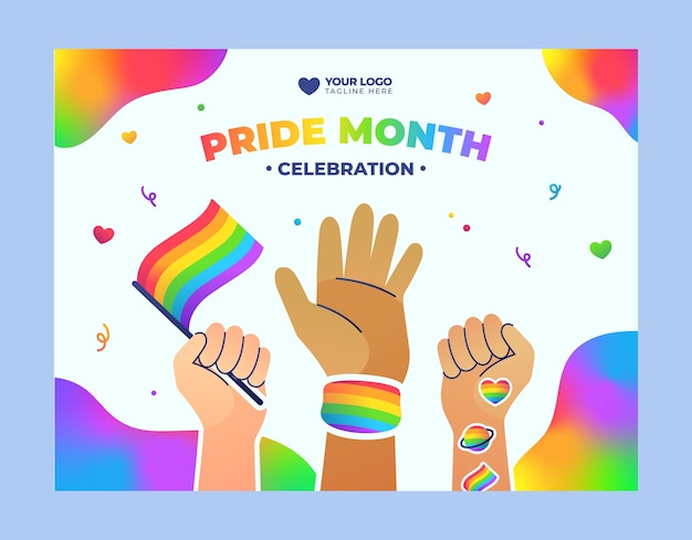 Photocall template for pride month celebration