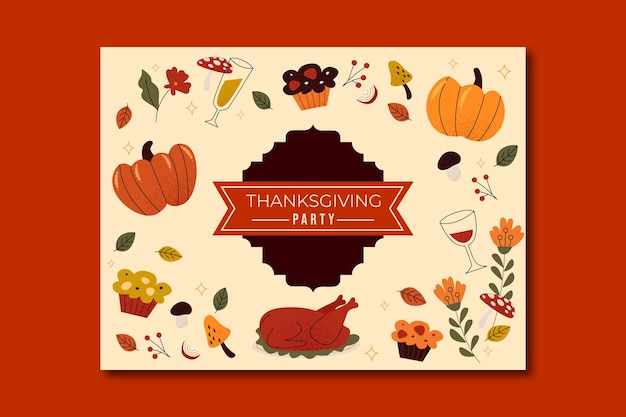 Photocall template for thanksgiving celebration