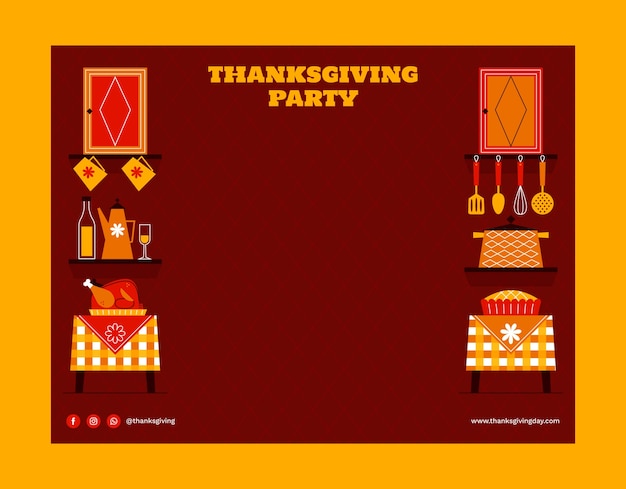 Photocall template for thanksgiving celebration