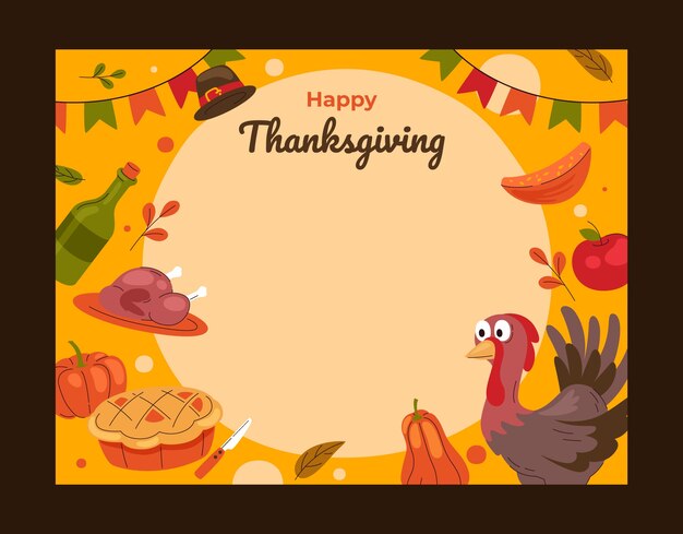 Photocall template for thanksgiving celebration