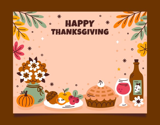 photocall template for thanksgiving day celebration