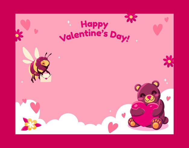 Photocall template for valentine's day celebration