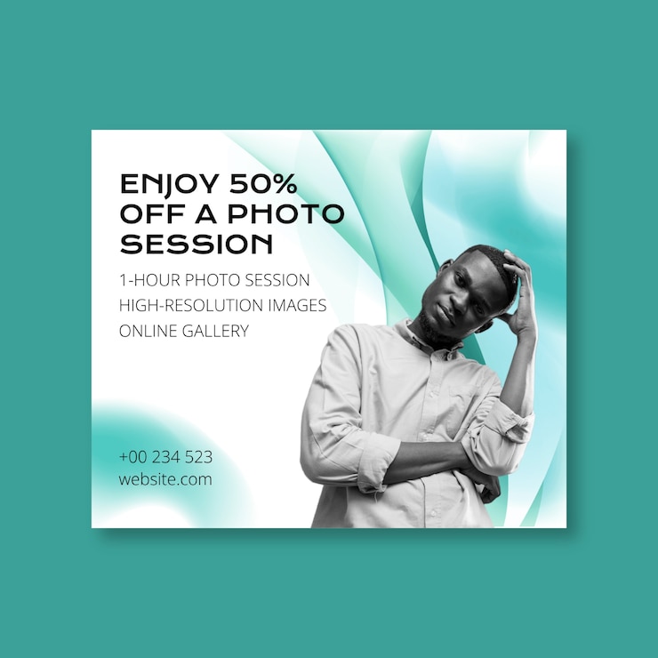 Free Vector photographer  facebook post template design