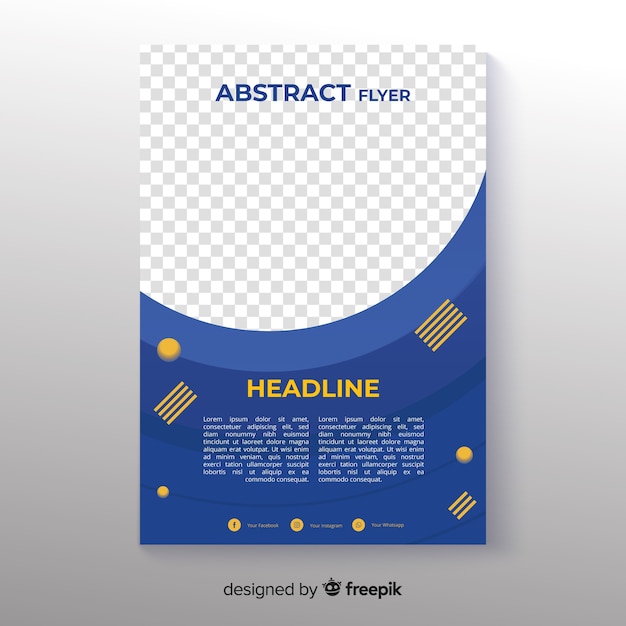 Free vector photographic abstract flyer template