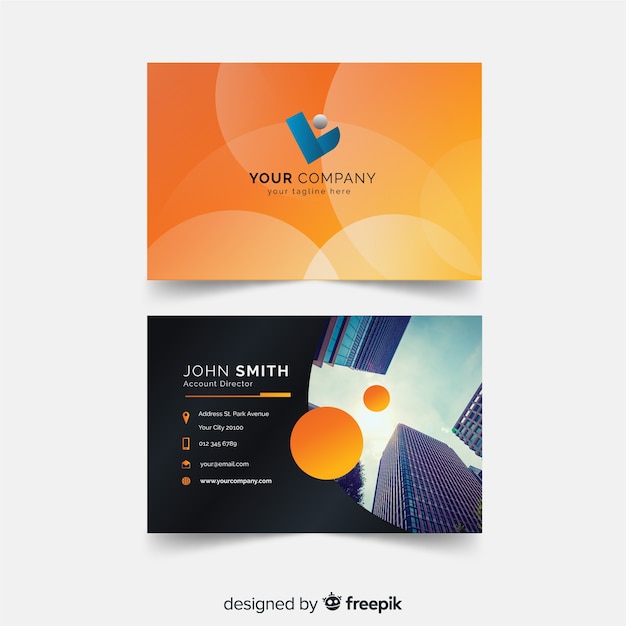 Photographic business card template