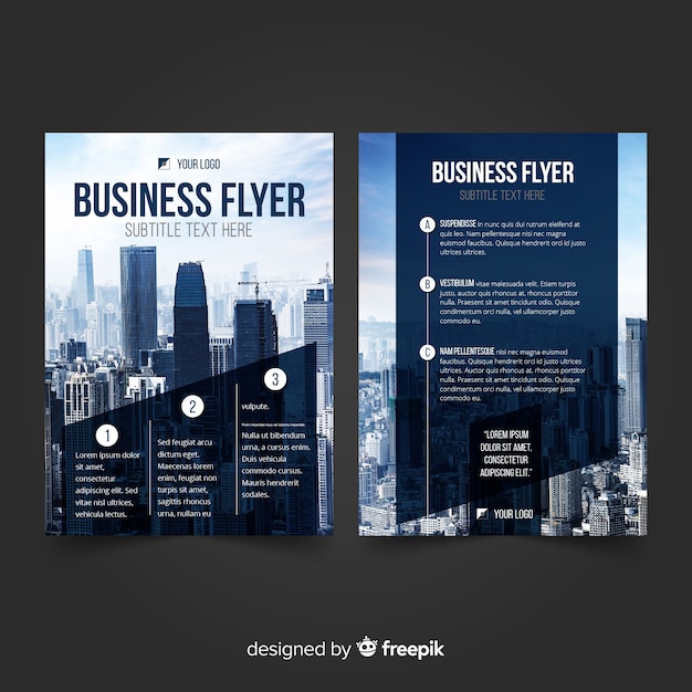 Photographic business flyer template