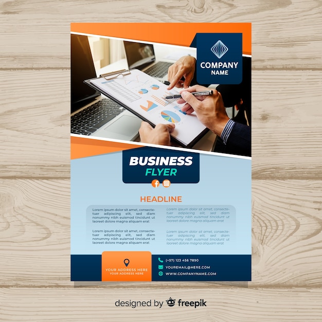 Free vector photographic business poster