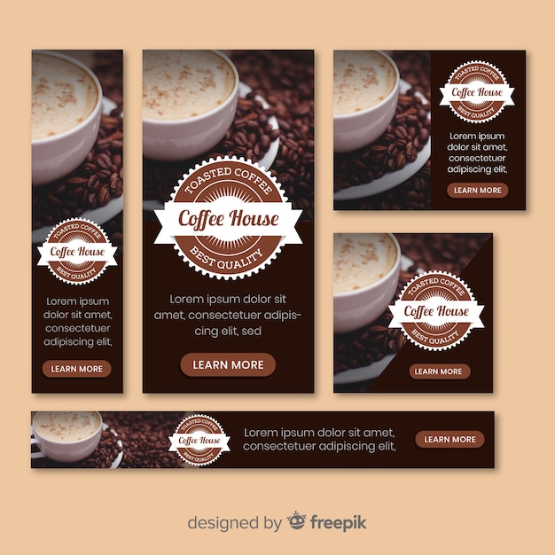 Photographic coffee banner