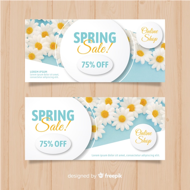 Photographic spring sale banner