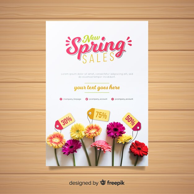 photographic spring sale poster