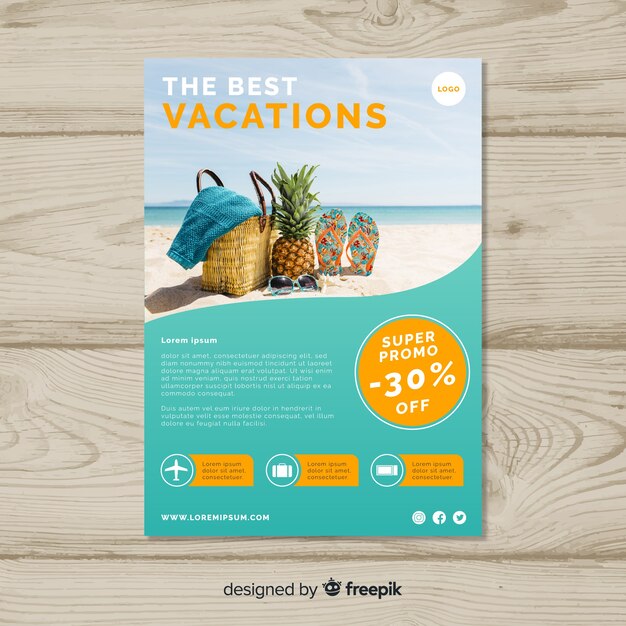 Photographic travel flyer
