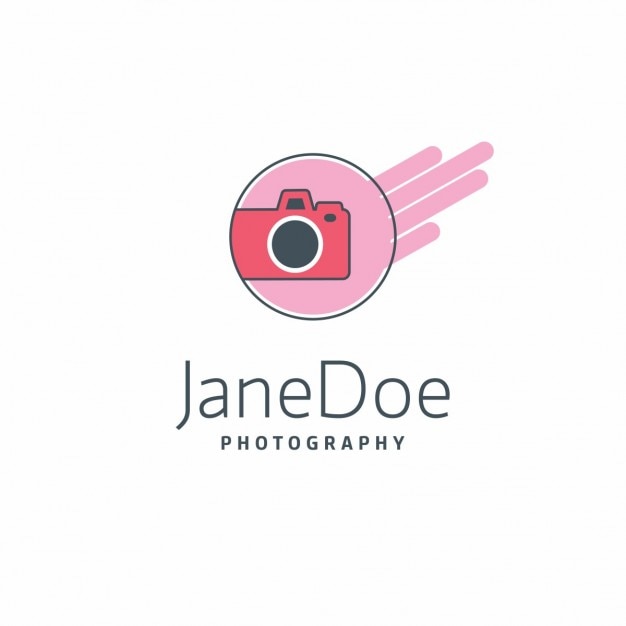 Vettore gratuito fotografia jane doe rosa logo