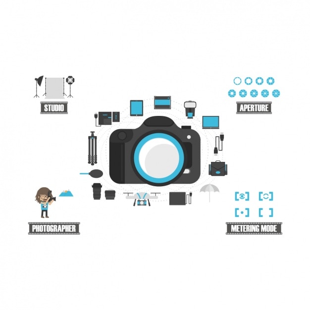 Free Vector photography equipment set