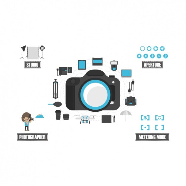 Free Vector photography equipment set