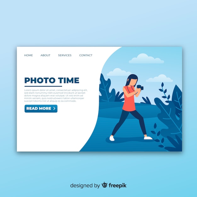 Photography landing page