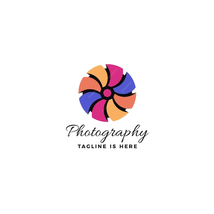  Photography logo vector icon illustration Premium Vector